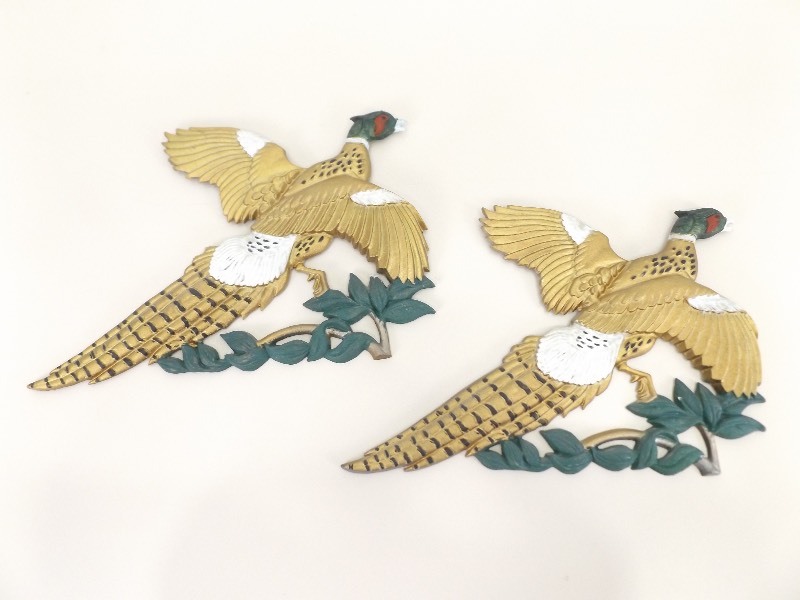 Cast Metal Pheasant Wall Hangings