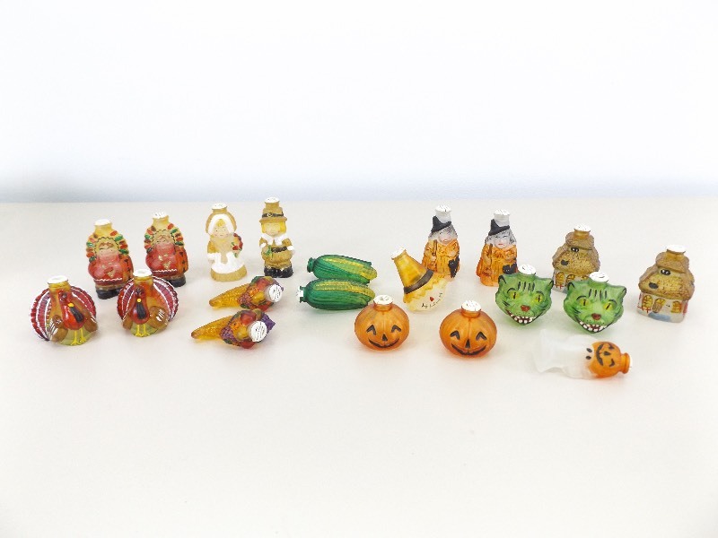 Lot of Glass Old World Christmas Thanksgiving and Halloween Figurines