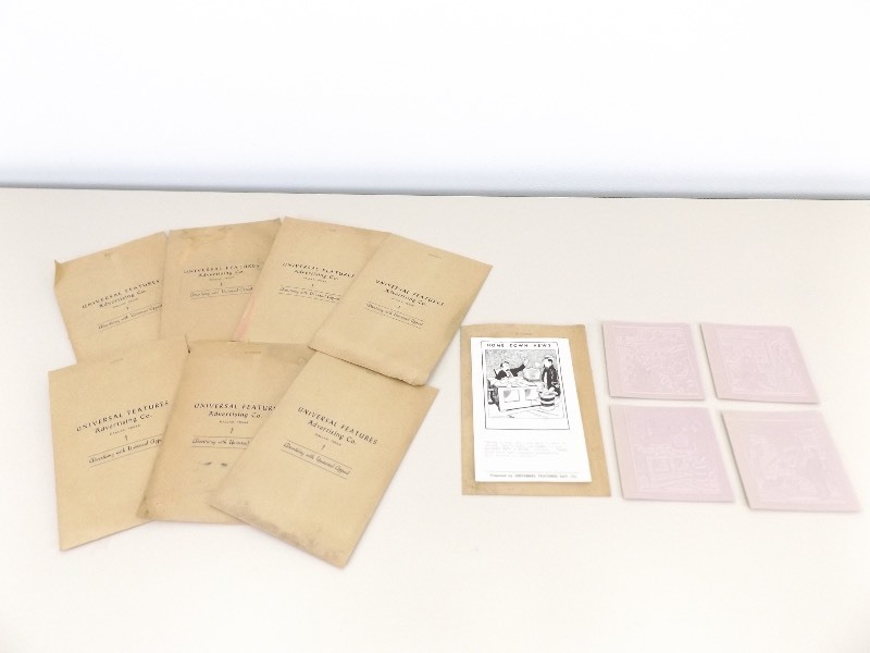 8 Packets of Antique Cartoon Printing Plate Blocks