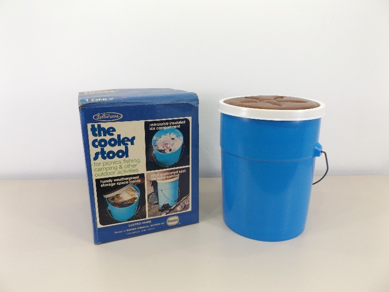 Vintage The Cooler Stool with Original Box