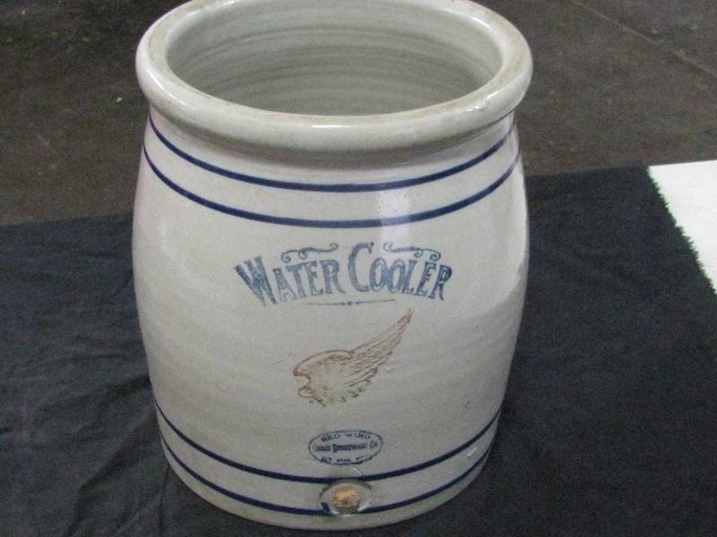 lot 1 image: Red Wing Union Stoneware 5gl Hand Turned Crock Water Cooler