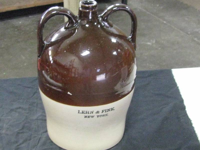 lot 3 image: 6gl Double Handle Crock Thrashing Jug