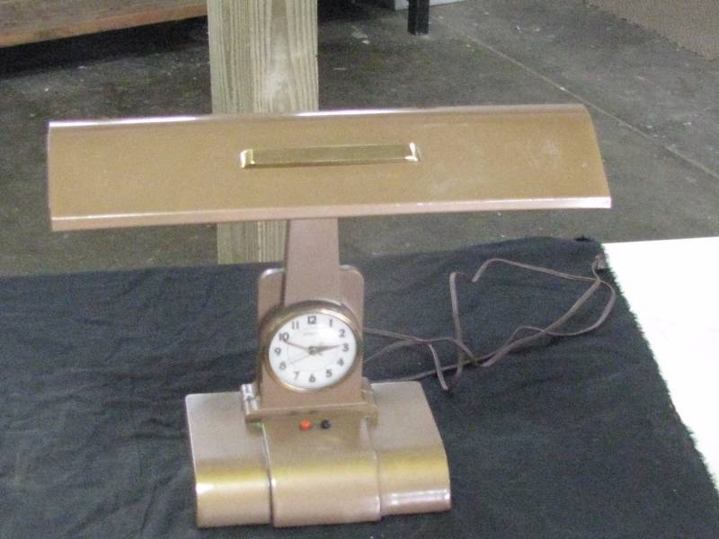 lot 15 image: Lite master Desk Lamp wclock