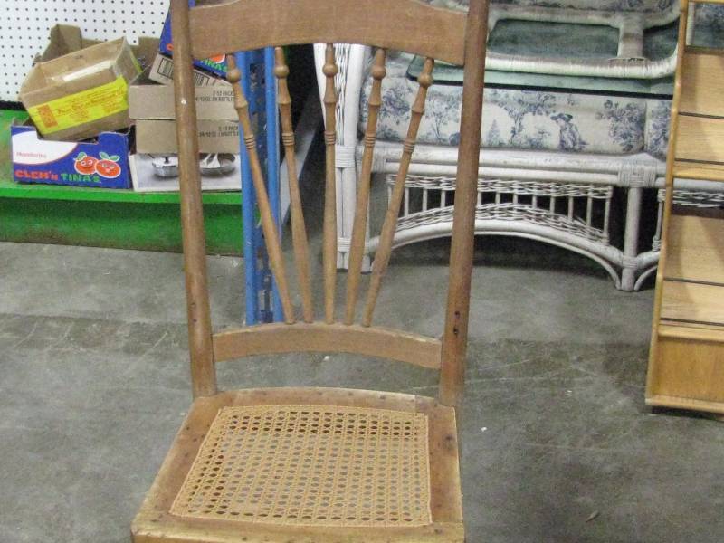 lot 85 image: Vintage Cane Seat Chair