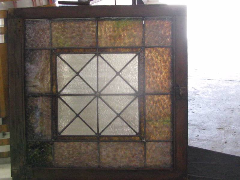 lot 20 image: Antique Stain Glass Windows