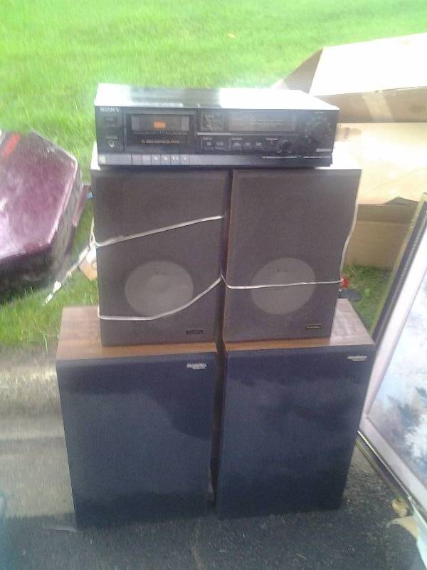 2-Pair Speakers (Panasonic Thrusters, Acustics), Sony Stereo Cassette Deck TC-FX 11