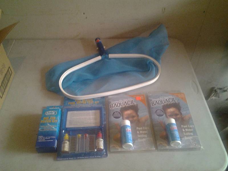 Pool Related Net, Chemicals, Testing Kits