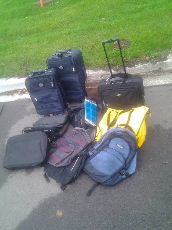 Lot of Suit Cases, Back Packs, Brief Cases