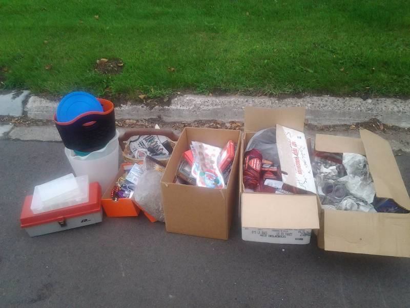 Large Lot Of Craft & Seasonal-Organizers, Trash Cans
