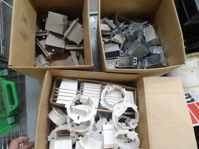 3 boxes of outlet and switch boxes...