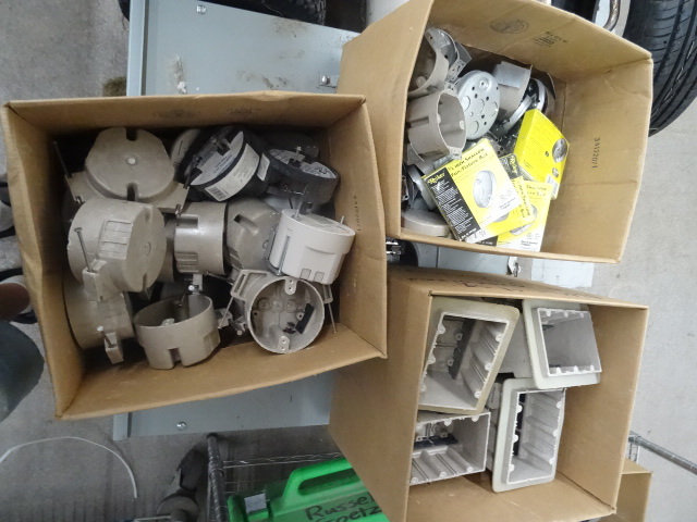 3 boxes of outlet and switch boxes...