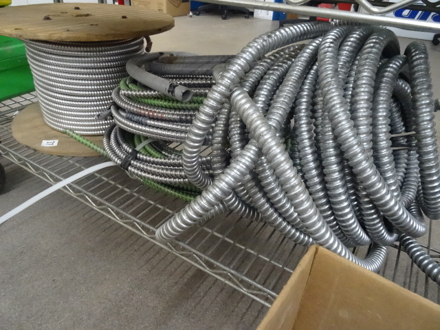 Flexible conduit. Some has wire pre...