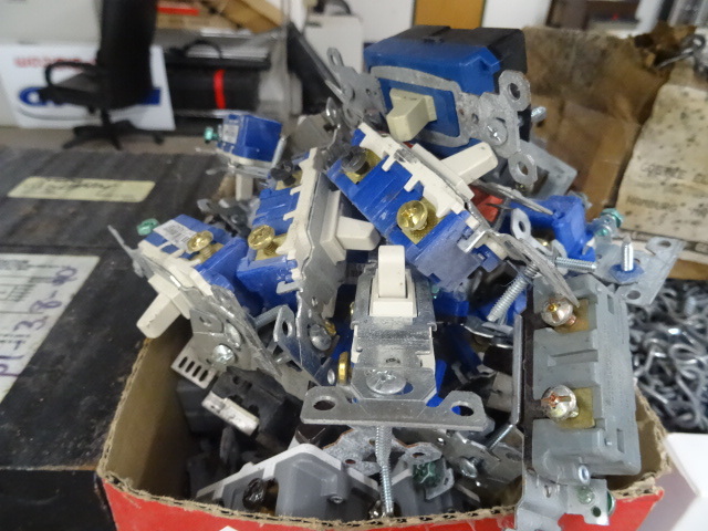 Box of pull light switches. ...