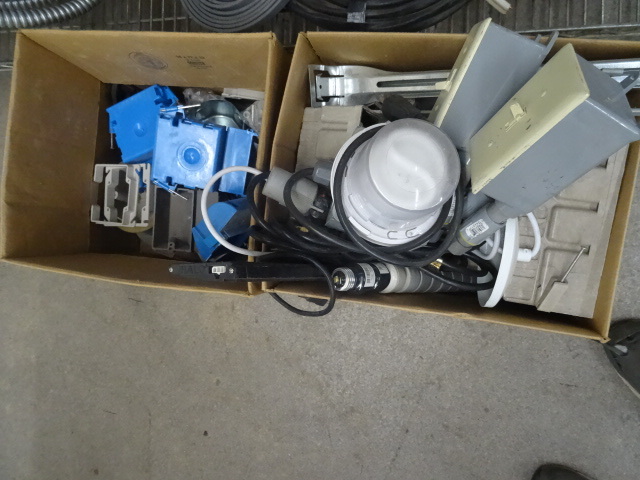 2 boxes of misc electrical. Outlet ...