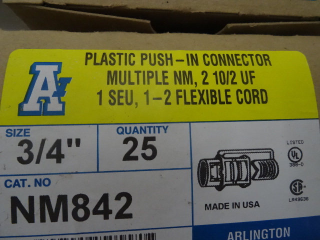 NM 842 and NM 841 plastic push in c...