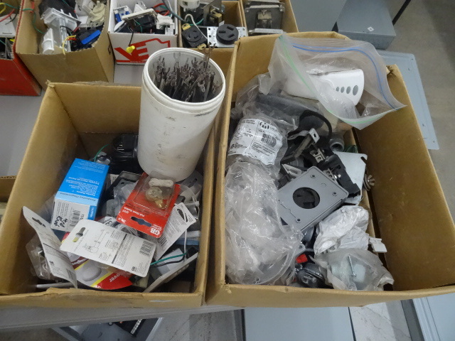 7 containers of misc electrical sup...