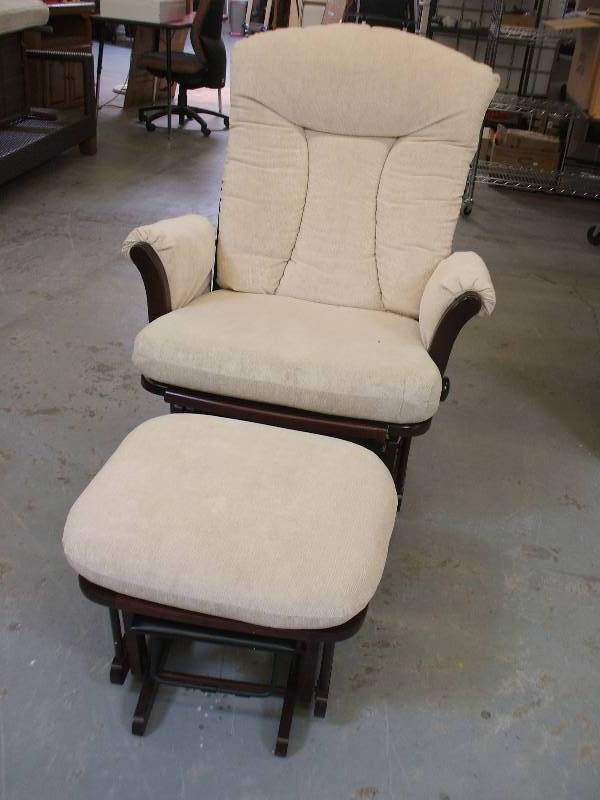 GLIDING, RECLINING  ROCKER AND OTTOMAN