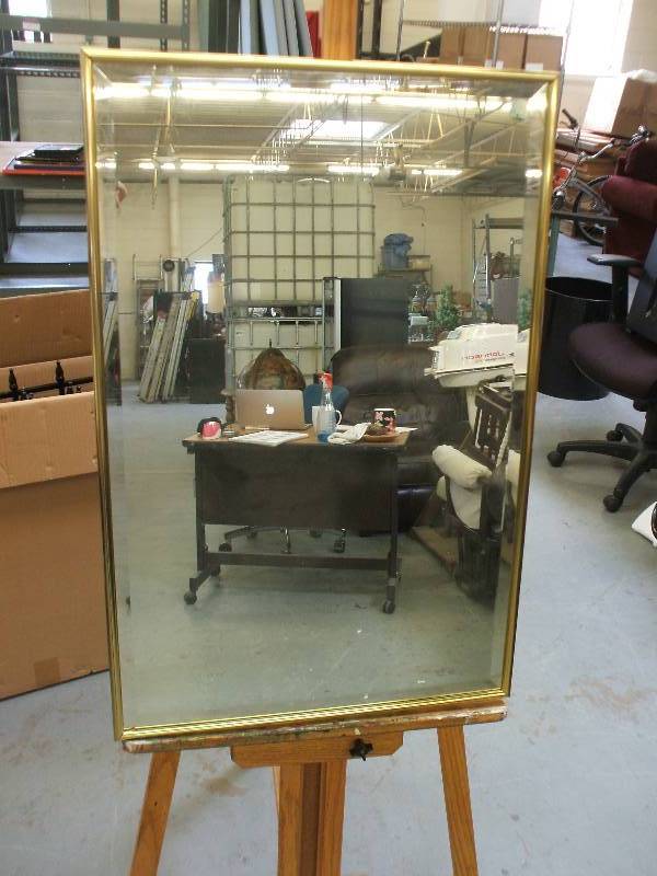 BRASS FRAMED MIRROR