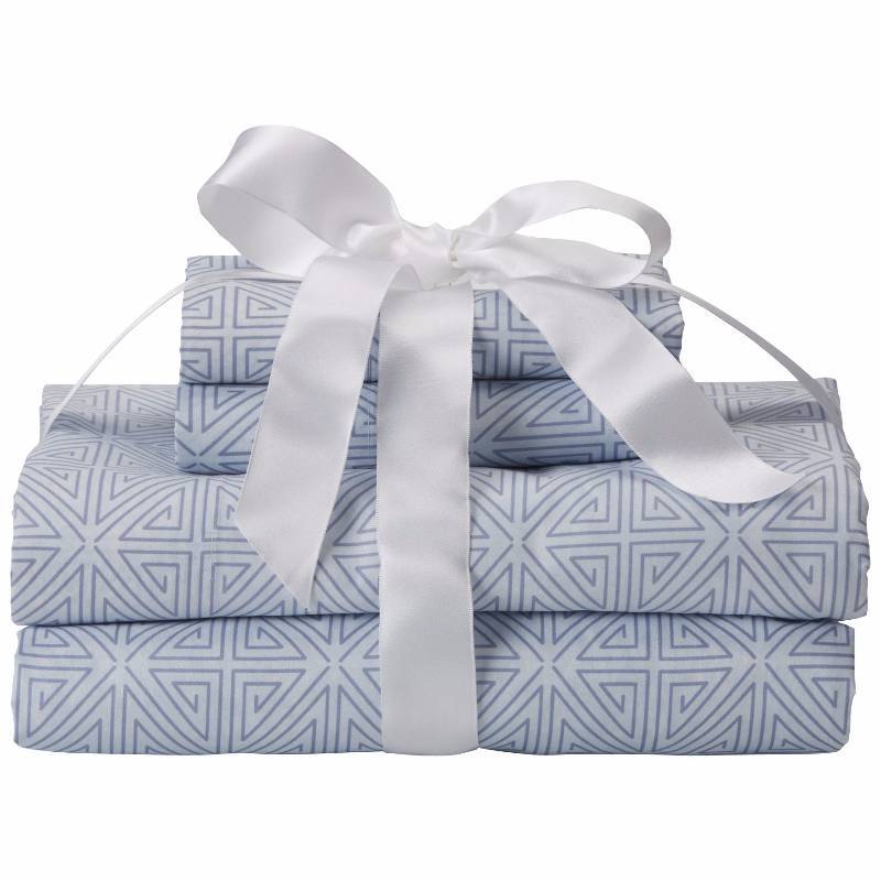 lot 473 image: alcove Tropicana Comforter Set  Free Sheet Set Blue - Queen