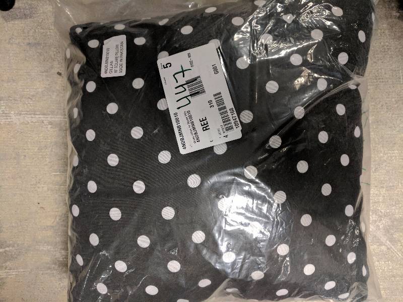 lot 447 image: alcove Gillian 16 Square Pillow - BlackWhite Pillow ONLY