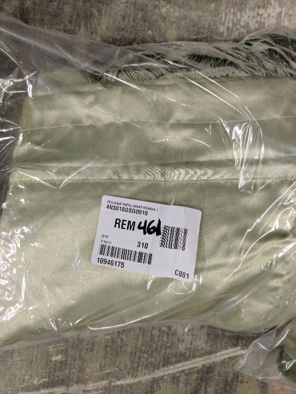 lot 461 image: McLeland Design Halley 56 x 63 6-Pc. One-Rod Drapery Set Sage