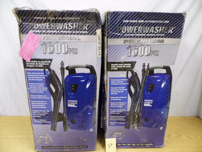 lot 52 image: Store Return Power Washers