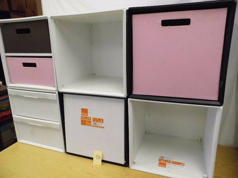 lot 92 image: Stackable Cube Storage
