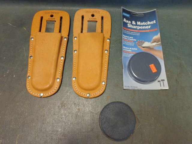 Ax Sharpeners and Leather Sheathes