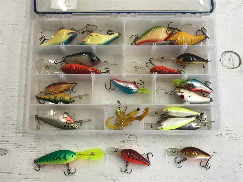 Plastic Tote Of Assorted Lures