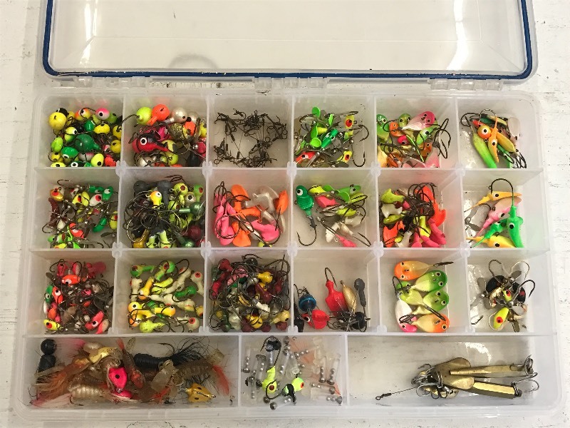 Plastic Tote Of Assorted Lures