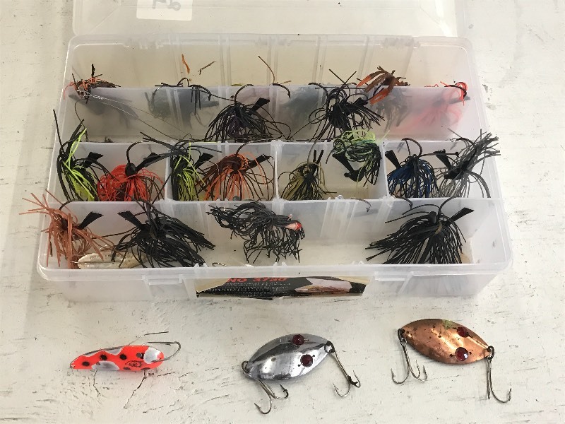 Plastic Tote Of Assorted Lures