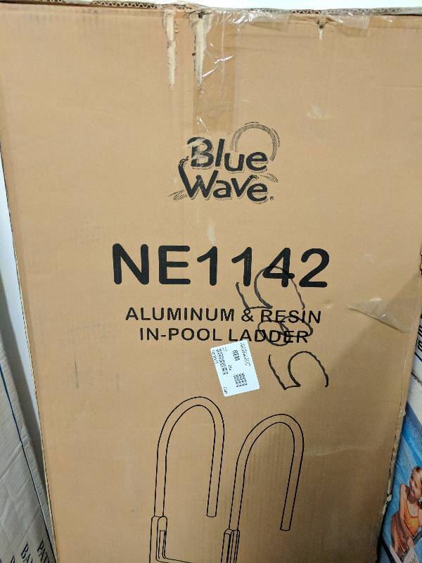lot 585 image: Blue Wave AluminumResin In-Pool Ladder for Above Ground Pools