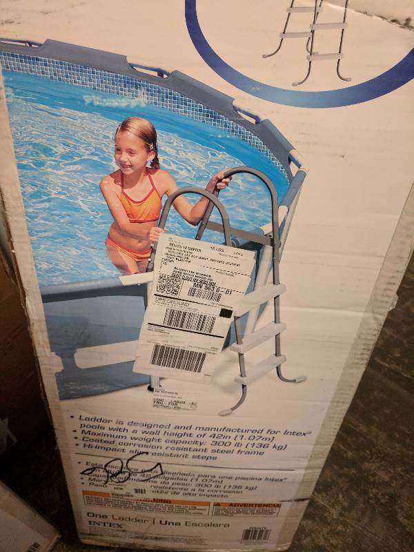 lot 586 image: Intex A-Frame Above-Ground Pool Ladder 42