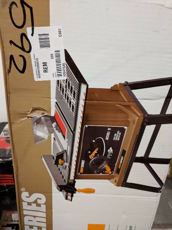lot 592 image: SHOPSERIES 13 Amp 10 Table Saw with Stand