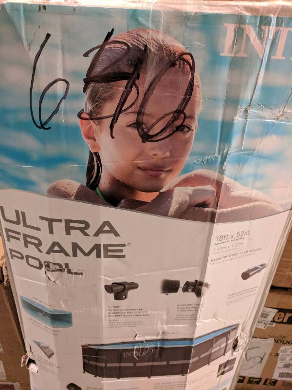 lot 640 image: Intex Ultra 18 x 52 Round Metal-Frame Pool