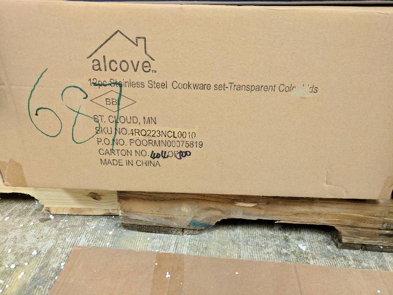 lot 687 image: alcove 12-Pc. Stainless Steel Cookware Set