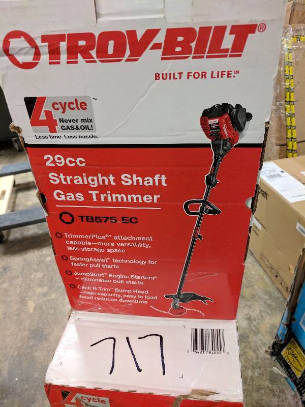 lot 717 image: Troy-Bilt 17 Straight-Shaft Gas Grass Trimmer