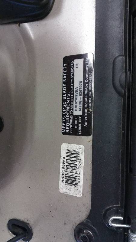 lot 730 image: USED Honda 21 3in1 Easy start Gas Powered Push Mower