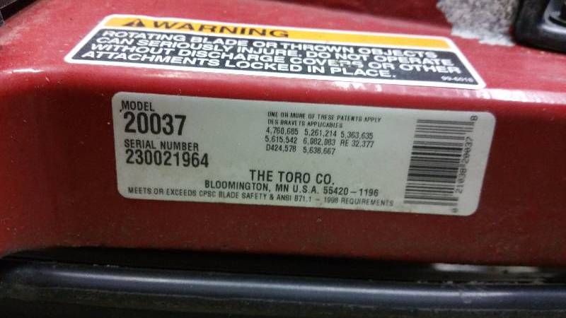 lot 737 image: Toro Super Recycler Push Mower GTS 6.5 HP w Personal Pace Self Propel System
