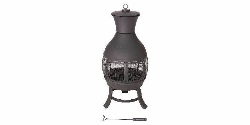 lot 34 image: New Sunjoy Dumas Cast Steel 45 Woodburning Chiminea
