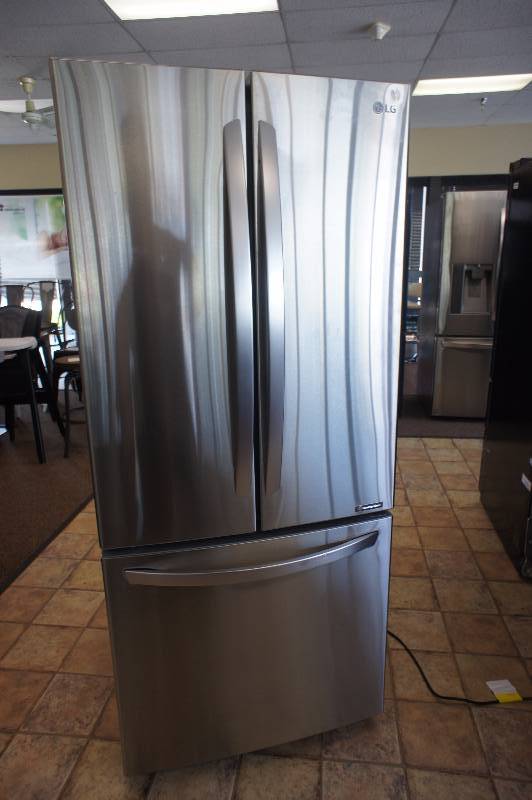 lot 3 image: New - Scratch & Dent LG Model # (LFC22770ST) - ENERGY STAR 21.8 cu. ft. 30 Wide French Door Refrigerator with Multi-Air Flow Cooling STAINLESS -Tested Works - MSRP $ 2199.99