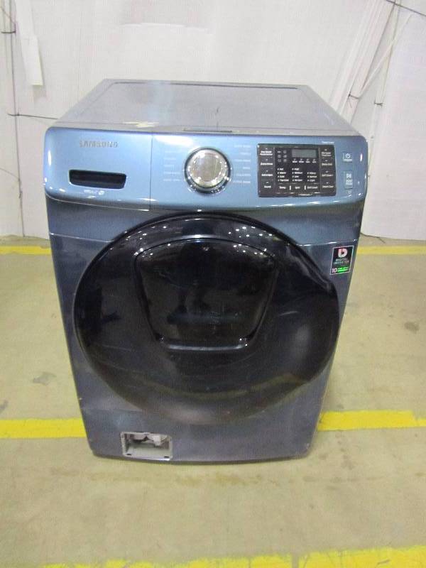 Samsung 4.5 cu. ft. High-Efficiency Front Load Washer with Steam and AddWash Door in Black Stainless Steel, ENERGY STAR