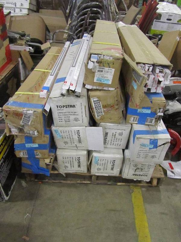 Pallet of miscellaneous lights (fluorescent and led)