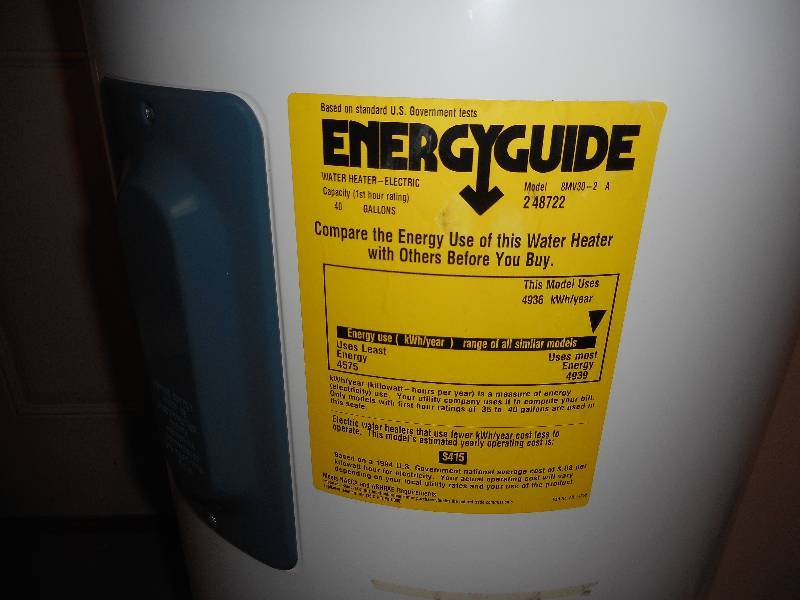 New Richmond 30 gallon water heater