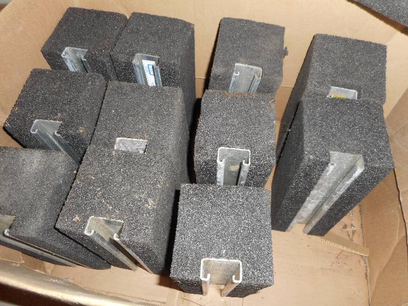 Pipe Pier padded roof unistrut mounts