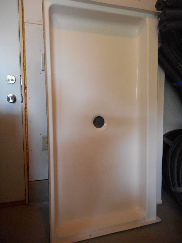 Fiberglass shower base