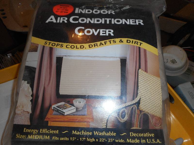 Air conditioner cover, towel holders