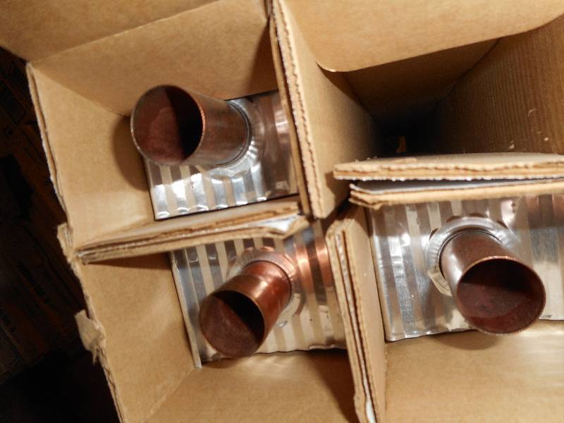 Argo hot water baseboard element copper