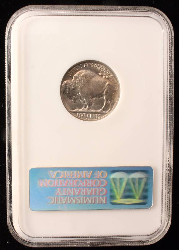 lot 09 image: 1936-S BUFFALO NICKEL HIGH GRADE MS65 NGC