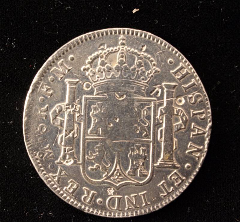 lot 03 image: 1798 SPANISH COLONY MEXICO 8 REALES VF DETAILS